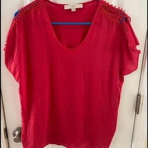 Loft pink spring blouse